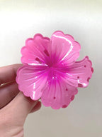Pince à cheveux fleur d'Hibiscus- accessoires pour cheveux fleur coiffure cadeau pince à cheveux d'été coiffure d'été