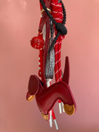 Porte-clé Teckel en corde tressée et simili cuir – Cadeau chien – Accessoire sac ou clés original et mignon