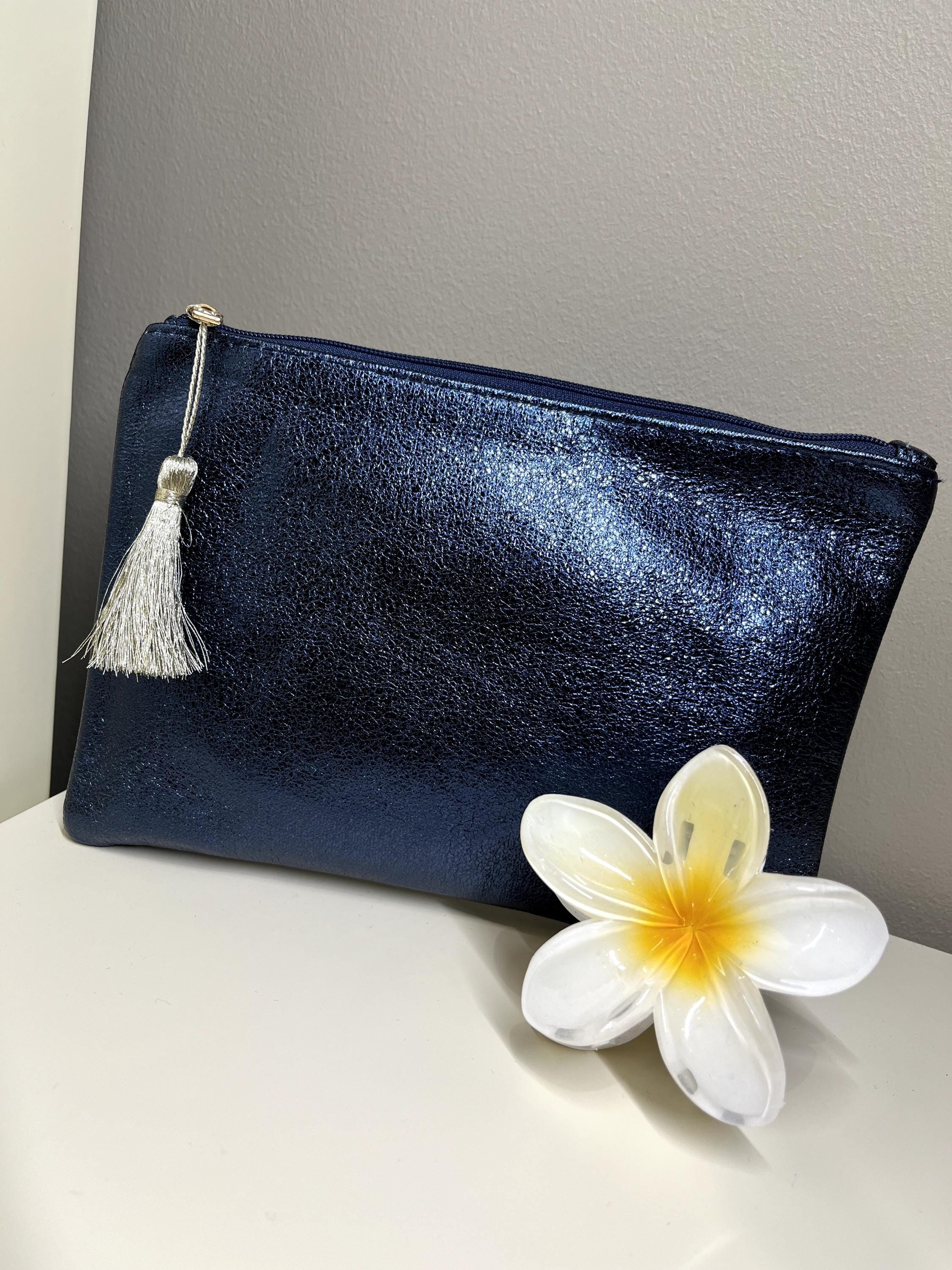 Trousse Pochette zipée liberty à message "J'adore" "Chance" "Happy" "Smile" "Maman je t'aime" coton