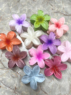 Pinces barettes à cheveux colorées en forme de fleurs de tiaré