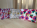 Trousse Pochette zipée liberty à message "AMOUR" coton