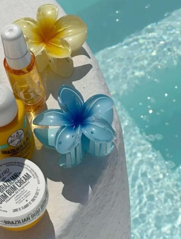 Pinces barettes à cheveux en forme de fleurs de tiaré