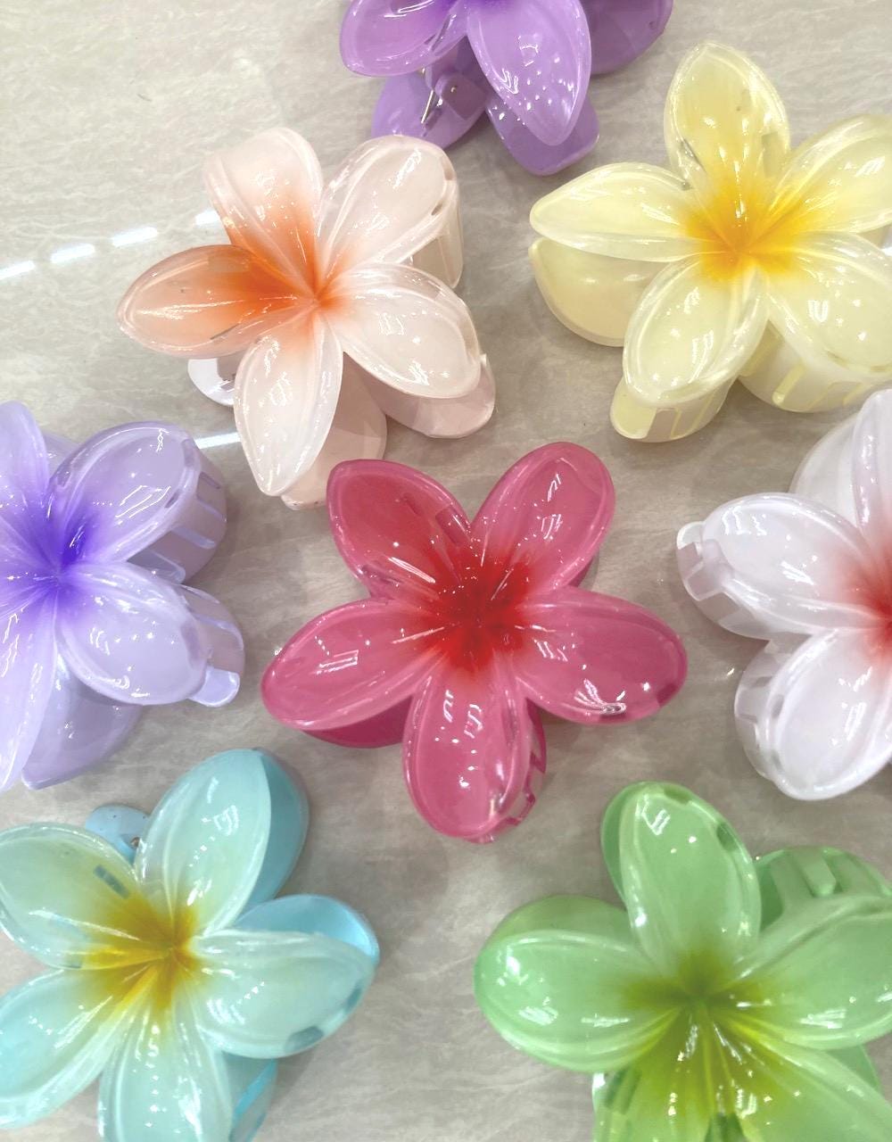 Pinces barettes à cheveux en forme de fleurs de tiaré