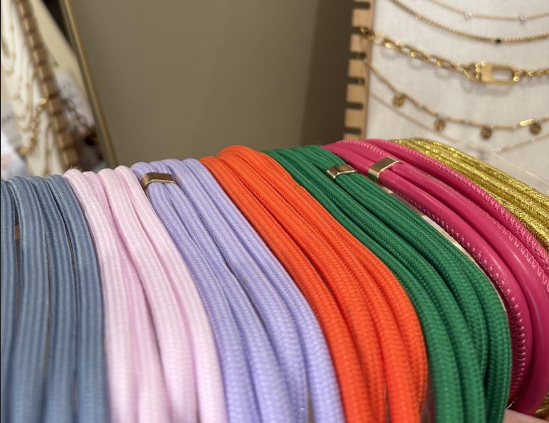 Corde de téléphone universelle en tissu – Bandoulière ajustable pour smartphone – Lanière tour de cou
